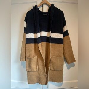 Women’s Dress Forum Color Block Hooded Cardigan Size M/L